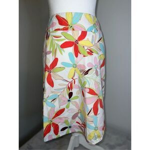 Women’s Floral Spring Cotton Midi Colorful Skirt 14